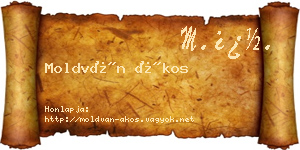 Moldván Ákos névjegykártya
