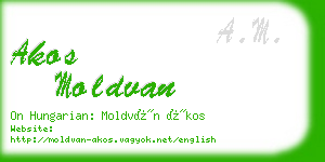 akos moldvan business card